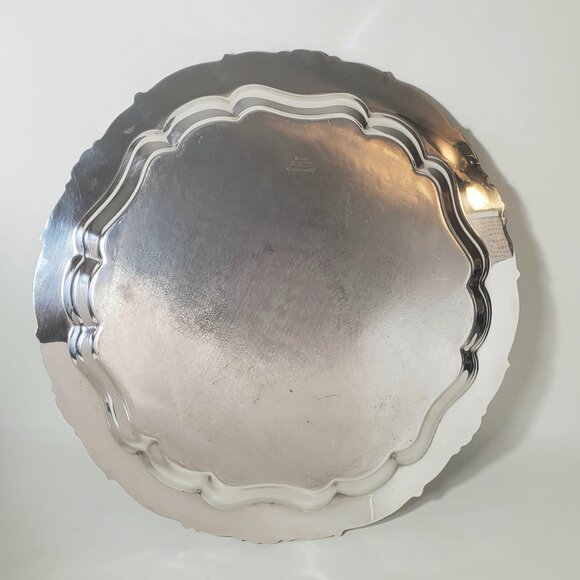 Vintage Community Plate- Silver-Plated Serving Tray – Sheffield Design - Picture 8 of 9